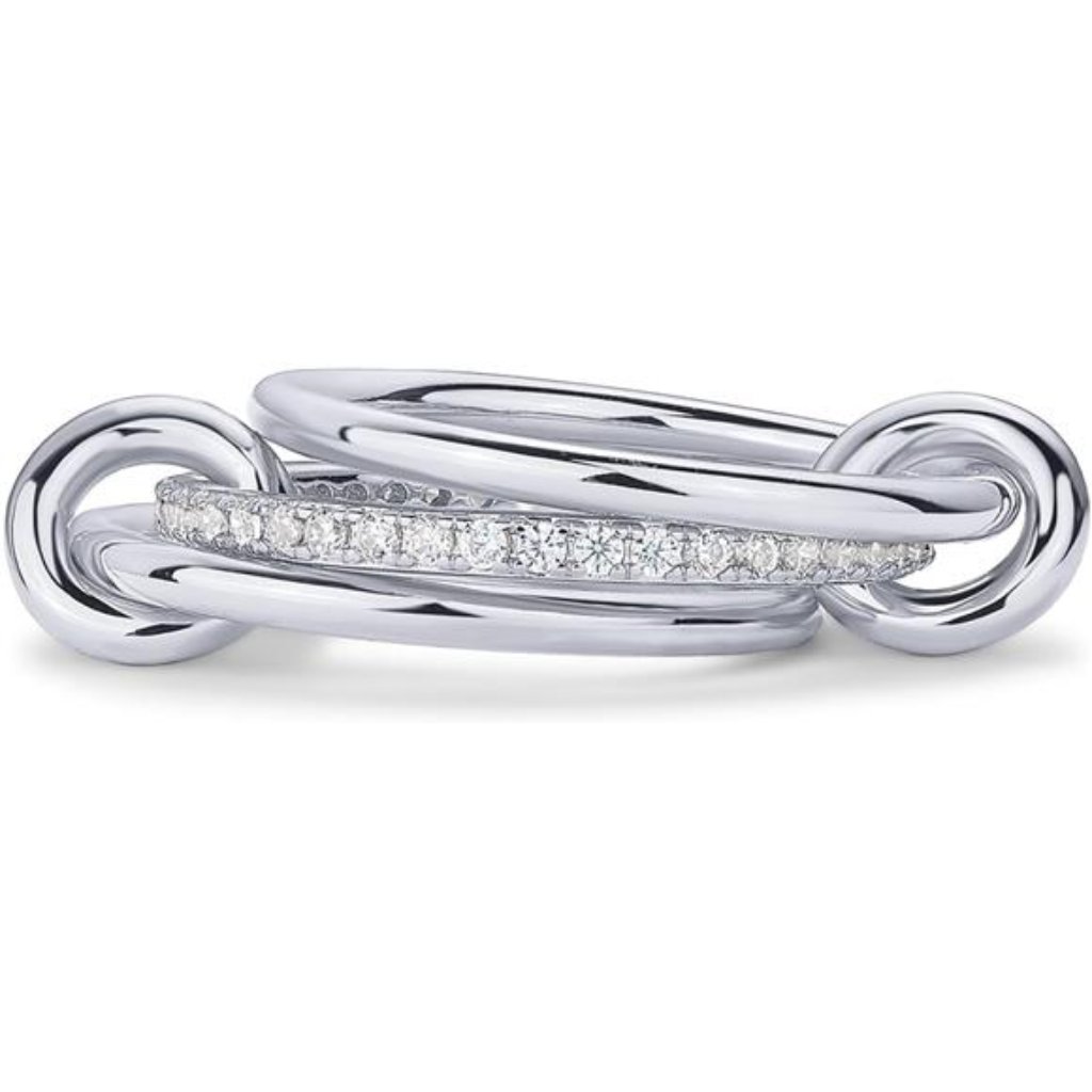 14k Gold Plated Interlocked Stackable Rings For Women - Statement Mixed Trendy